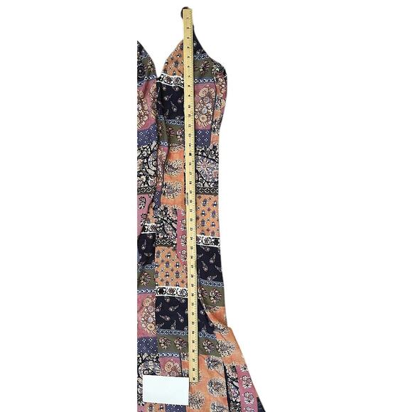 Tigerlily Adjustable Strap Multicolor Patchwork Maxi Dress Size 2 - Picture 2 of 8